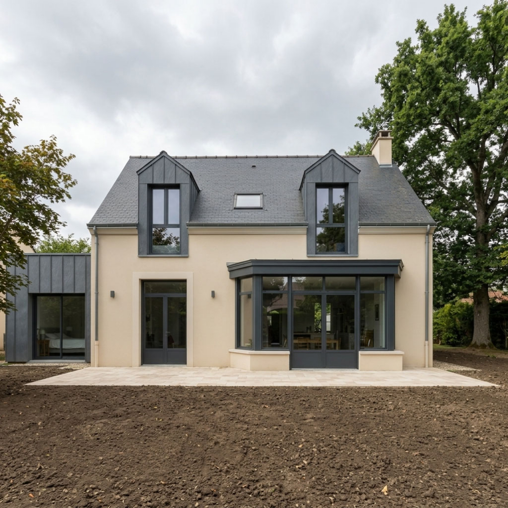 Rénovation, création de lucarnes et extension à Marly-le-Roi