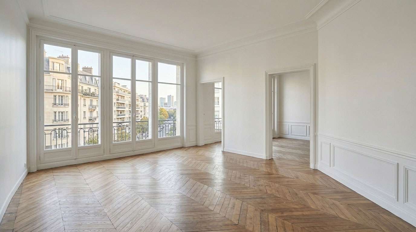 Vue d'une rue résidentielle tranquille en Ile-de-France