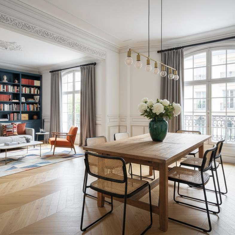 Architecture d'intérieur et rénovation d'un bel appartement à Versailles